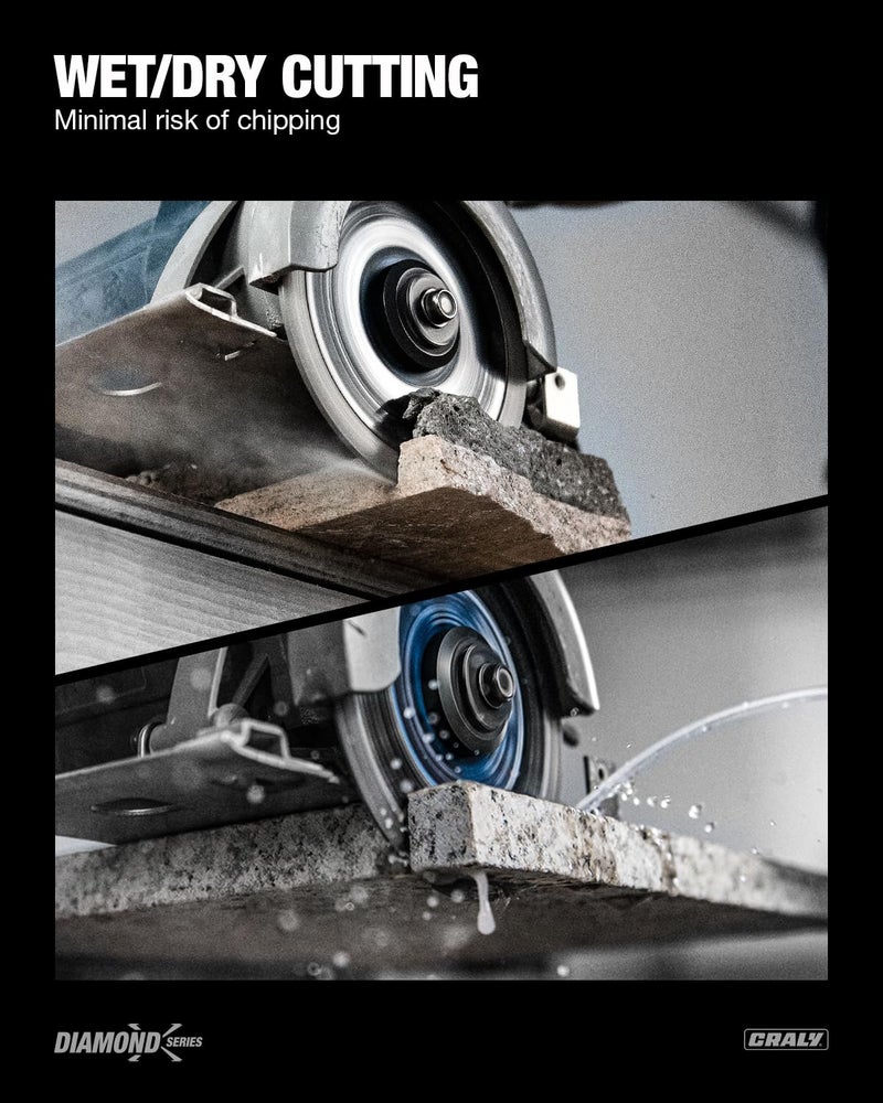CRALY 4-1/2 Inch Super Thin Segmented Diamond Blade, 7/8 in Arbor, 4.5'' Diamond Stone Blade for Angle Grinder & Masonry Saw, Diamond Cutting Wheel for Cutting Concrete, Brick, Granite, Block - Image 5